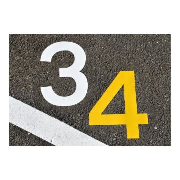 Centrecoat Thermoplastic Road Sign Numbers
